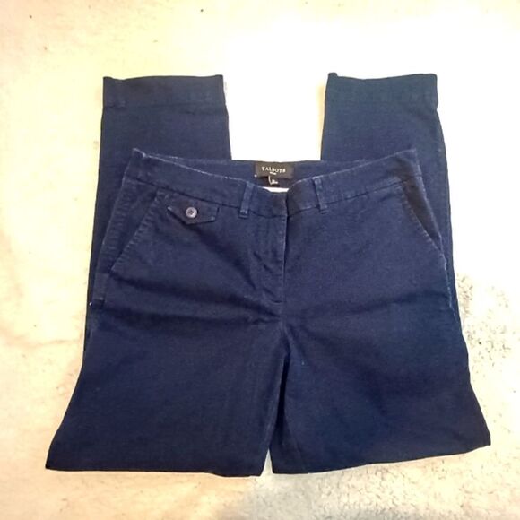 Talbots dark blue chinos Size 8P - Picture 1 of 10